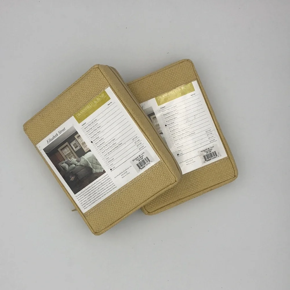 Dransfield & Ross Elizabeth Street Luna Linen Ric Rac Euro Sham Pair